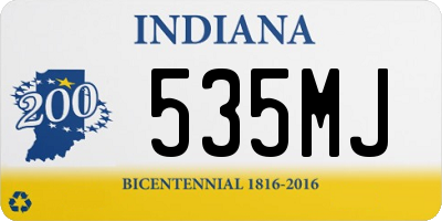 IN license plate 535MJ