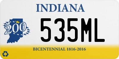 IN license plate 535ML