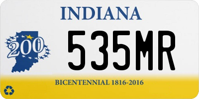 IN license plate 535MR