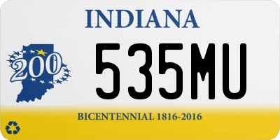 IN license plate 535MU