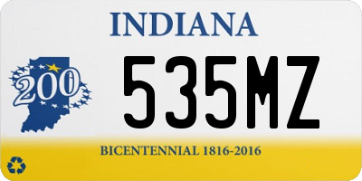 IN license plate 535MZ