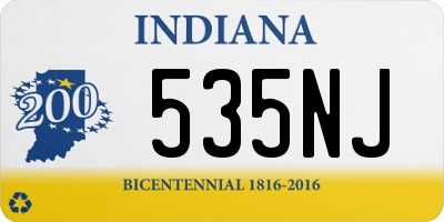 IN license plate 535NJ