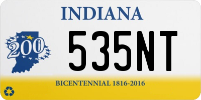 IN license plate 535NT