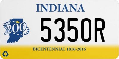 IN license plate 535OR