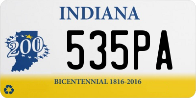 IN license plate 535PA