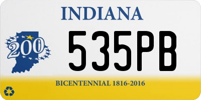 IN license plate 535PB