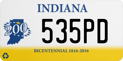 IN license plate 535PD