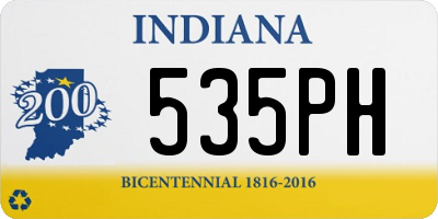 IN license plate 535PH