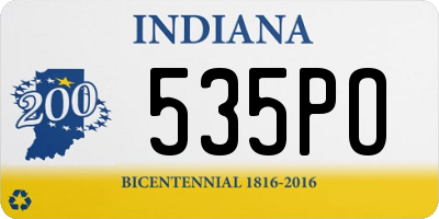 IN license plate 535PO