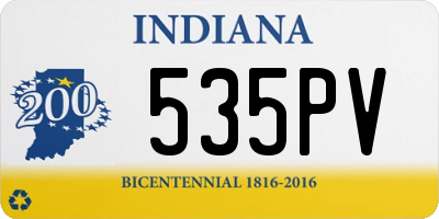 IN license plate 535PV