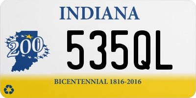 IN license plate 535QL