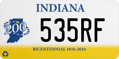 IN license plate 535RF