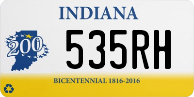 IN license plate 535RH