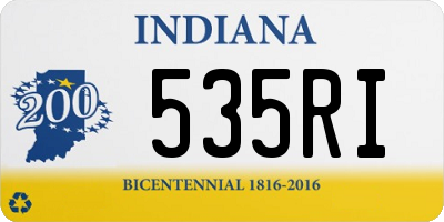 IN license plate 535RI