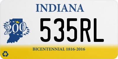 IN license plate 535RL