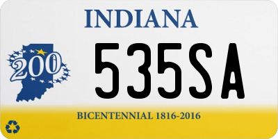 IN license plate 535SA