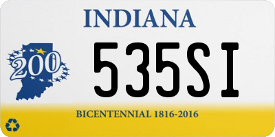 IN license plate 535SI