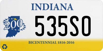 IN license plate 535SO