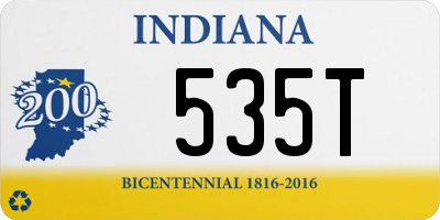 IN license plate 535T