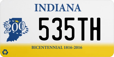 IN license plate 535TH