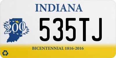 IN license plate 535TJ