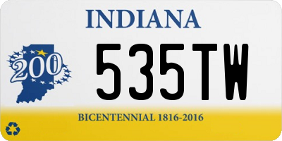 IN license plate 535TW