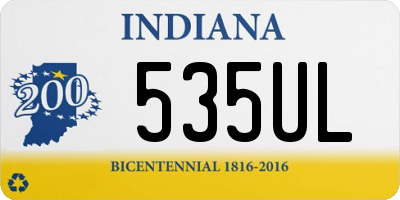 IN license plate 535UL