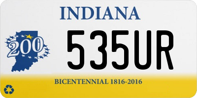 IN license plate 535UR