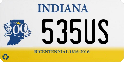 IN license plate 535US