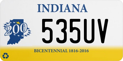 IN license plate 535UV