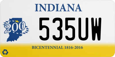 IN license plate 535UW