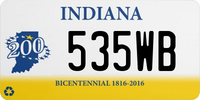 IN license plate 535WB