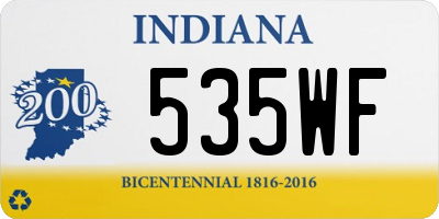 IN license plate 535WF