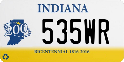 IN license plate 535WR