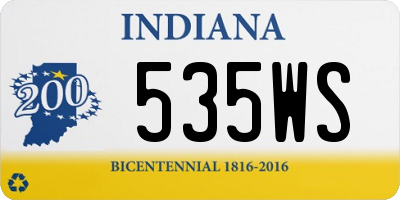 IN license plate 535WS