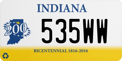 IN license plate 535WW