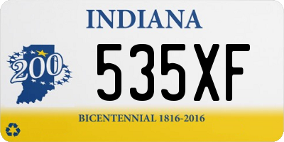 IN license plate 535XF