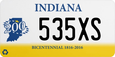 IN license plate 535XS