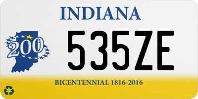 IN license plate 535ZE