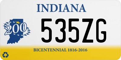 IN license plate 535ZG