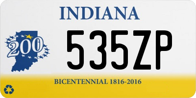 IN license plate 535ZP