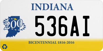 IN license plate 536AI