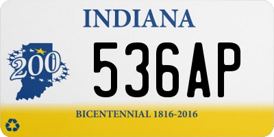 IN license plate 536AP