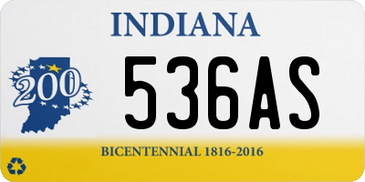 IN license plate 536AS