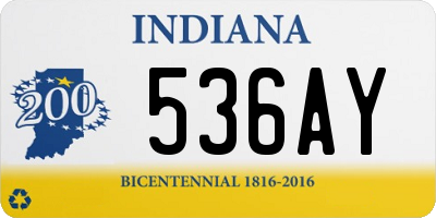 IN license plate 536AY