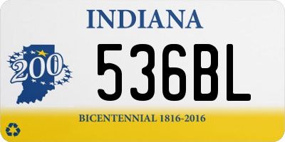 IN license plate 536BL