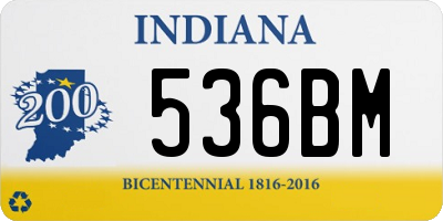 IN license plate 536BM