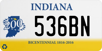 IN license plate 536BN