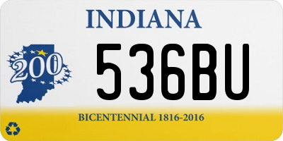 IN license plate 536BU