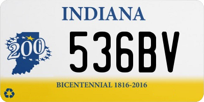 IN license plate 536BV